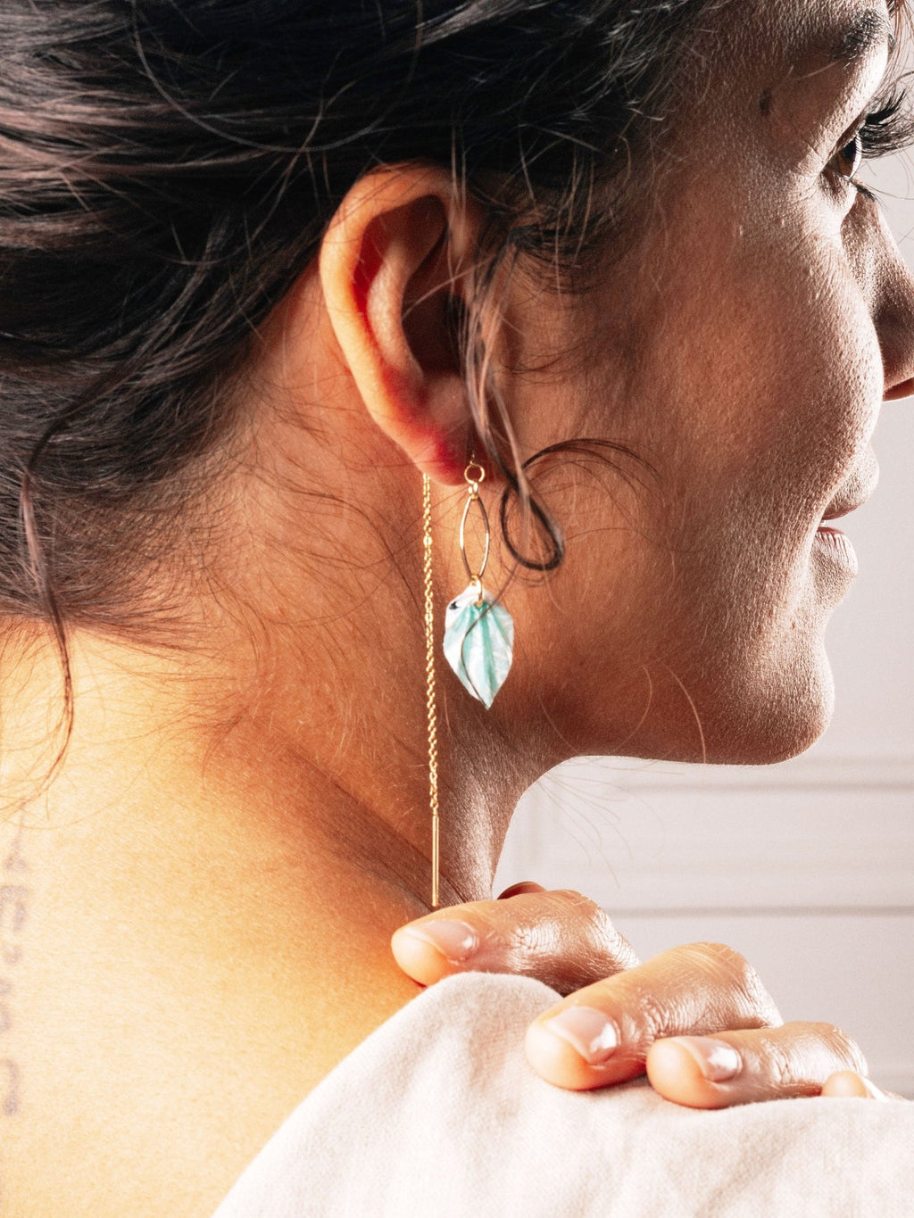 Boucles Leaf Chain - Atelier Soya Paris