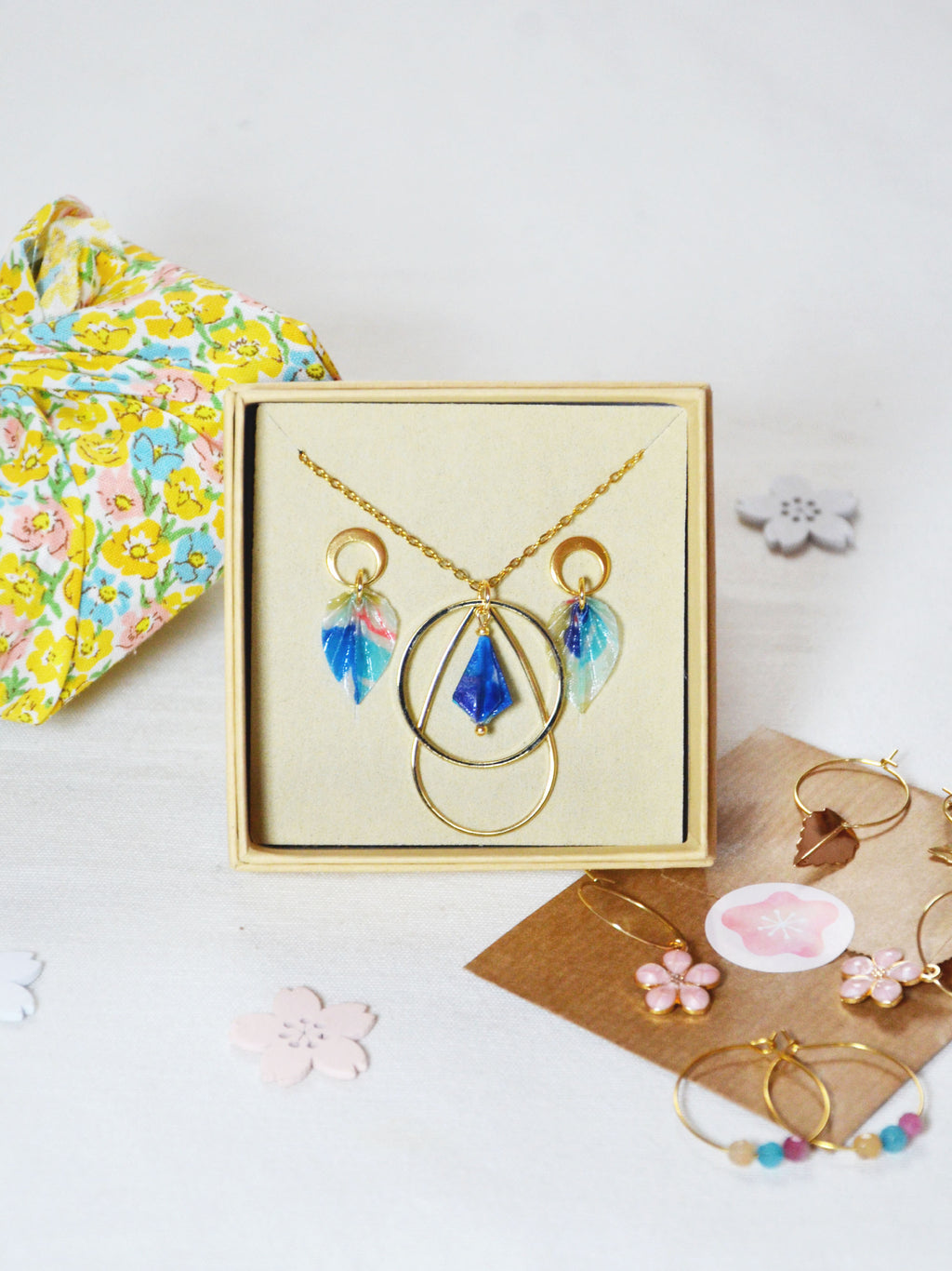 Coffret Fête des Mères — BO Leaf Mini + Collier Halo Drop