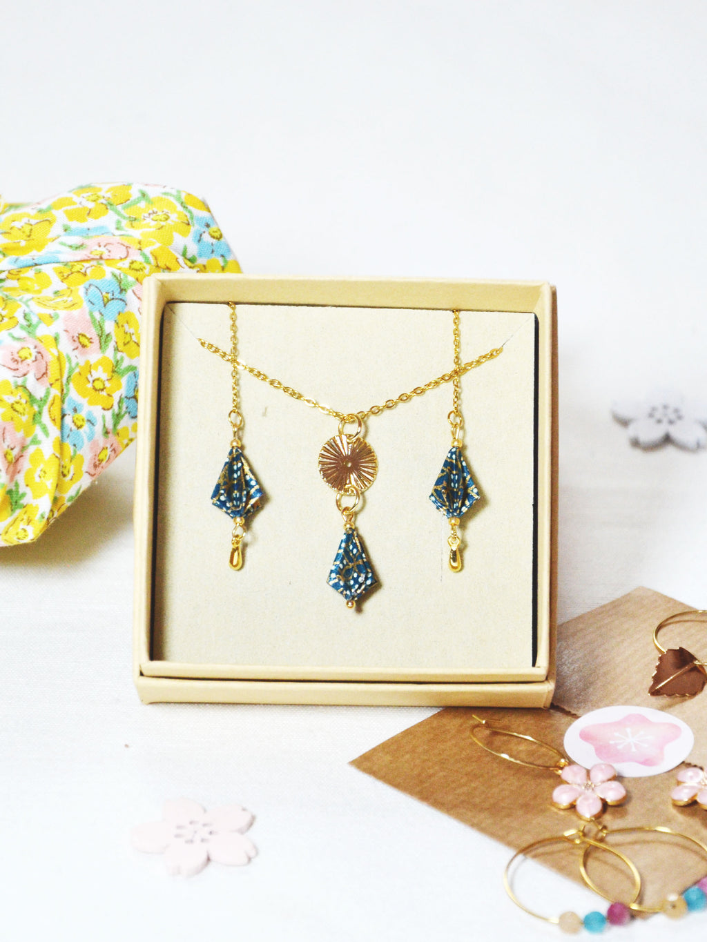 Coffret Fête des Mères — BO Drop chain et Collier Sunny Drop Vert Foncé