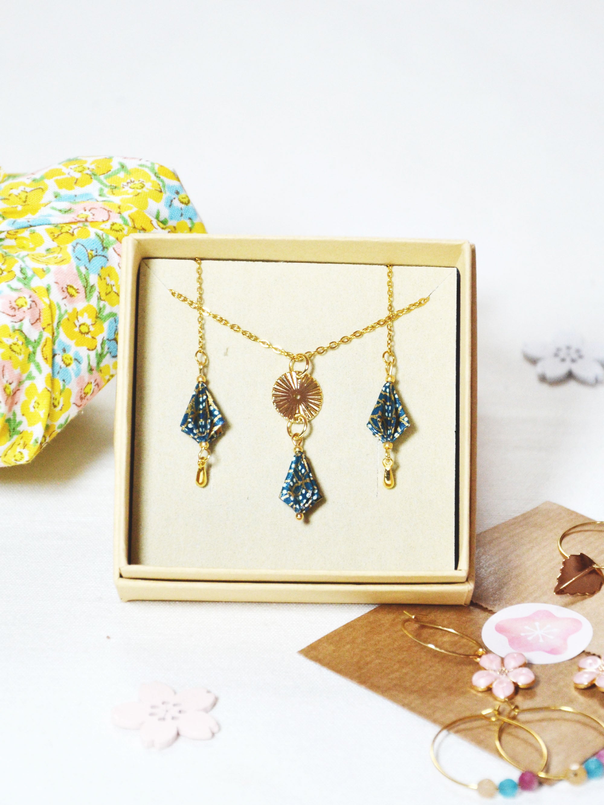 Coffret Fête des Mères — BO Drop chain et Collier Sunny Drop Vert Foncé